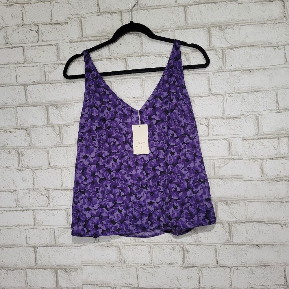 NWT a new day floral flowy tank